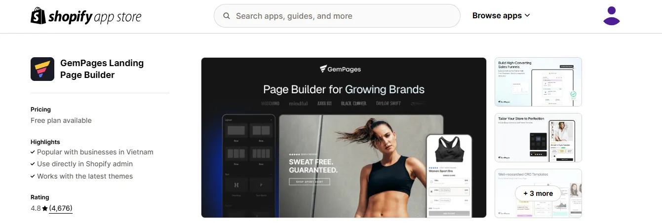 GemPages Landing Page Builder